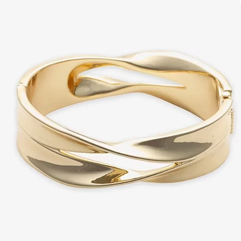 Elegant Gold-Tone Womens Cuff Bracelet